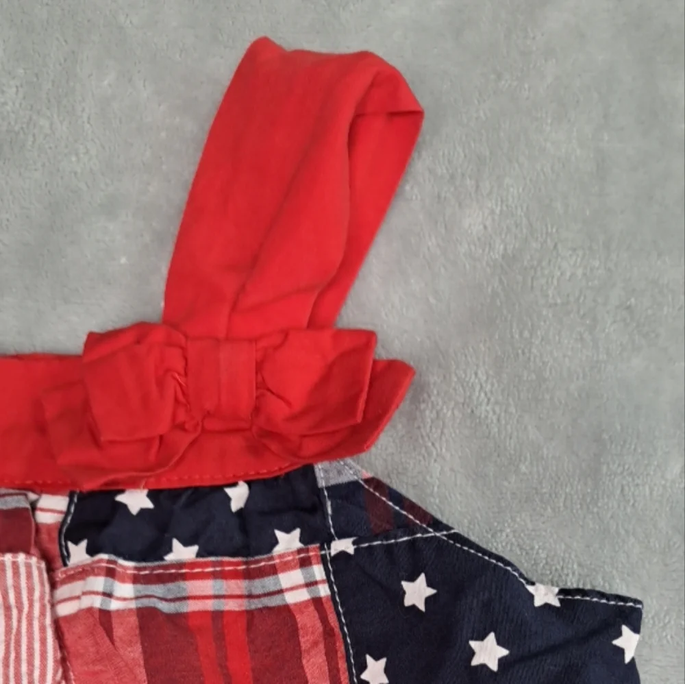 Gymboree Dress Girls 18-24 Months Plaid Stars Stripes Patchwork Lined